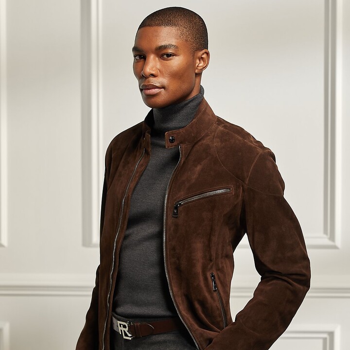 Mens Suede Biker Jacket | Shop the world's largest collection of fashion |  ShopStyle