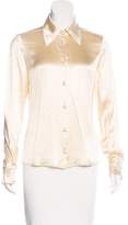 Thumbnail for your product : Pamella Roland Satin Button-Up Top