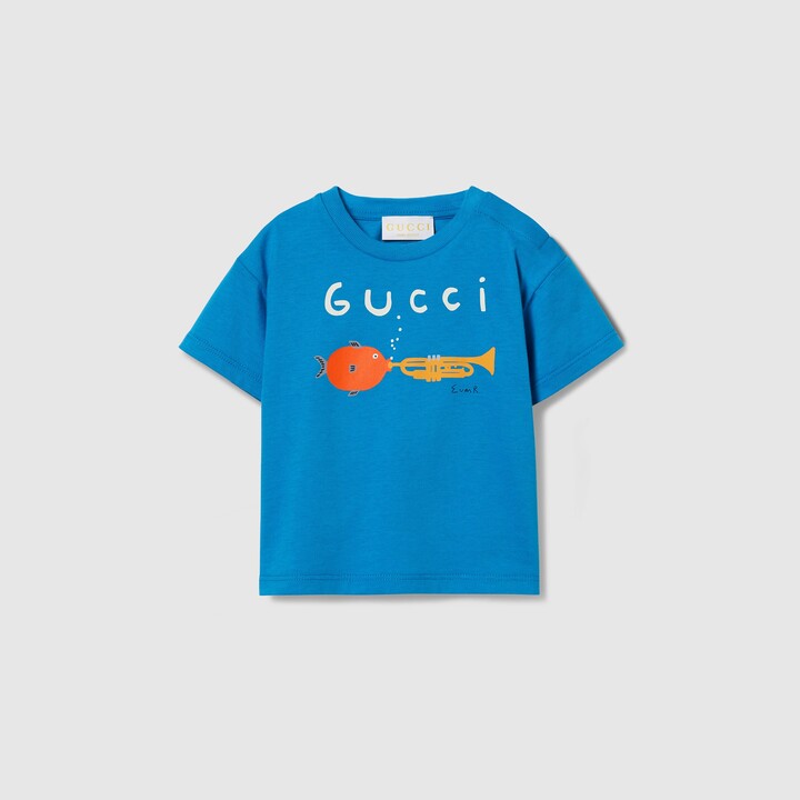 Gucci Baby cotton T-shirt with print