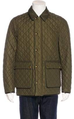 Burberry Quilted Leather-Trimmed Jacket