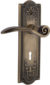 Nostalgic Warehouse Meadows Plate Single Dummy with Decorative Keyhole and Swan Lever