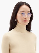 Thumbnail for your product : Chloé Ayla Round-frame Metal Glasses - Gold