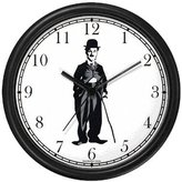 Thumbnail for your product : WatchBuddy Silent Film Comedian Wall Clock by Timepieces (Black Frame)