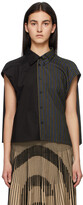 Thumbnail for your product : MM6 MAISON MARGIELA Black Paneled Stripe Shirt