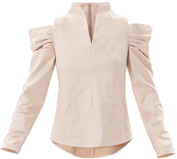 Faux Leather Blouse | Shop the world's largest collection of fashion 