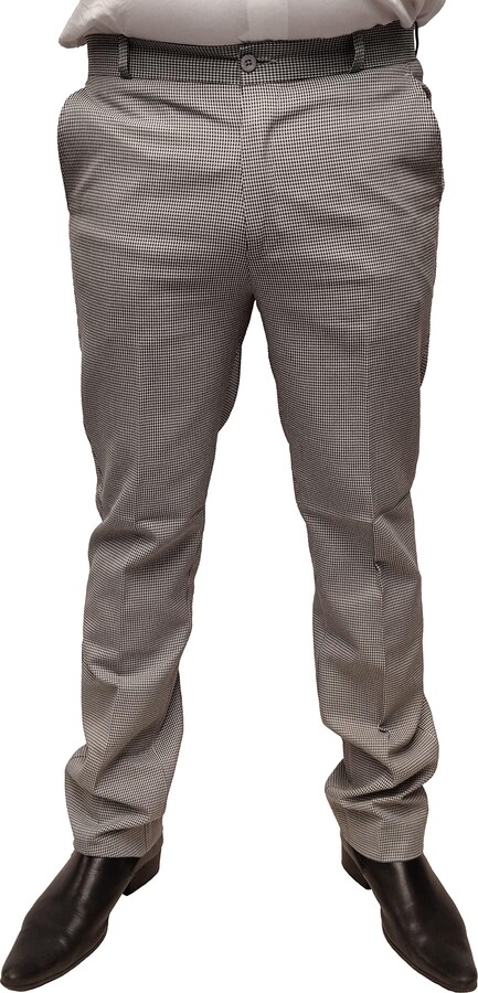 Relco Mens Dogtooth Sta Press Trousers Size 30-40 New (38) - ShopStyle