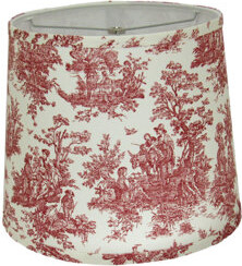 August Grove Pompeian Red Toile Lamp Shade