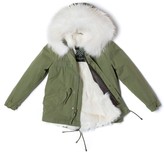 Thumbnail for your product : Mr & Mrs Italy Exclusive Fw20 Icon Parka: Army Cotton Canvas Mini Parka With Fox Fur Lining