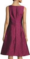 Thumbnail for your product : Trina Turk Sleeveless Pleated Floral Jacquard Dress, Pink