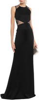 Thumbnail for your product : Safiyaa Lace-paneled Satin-crepe Gown