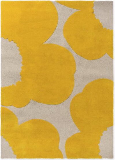 Marimekko Iso Unikko Area Rug in Yellow
