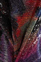 Thumbnail for your product : Balmain Printed Sequined Stretch-tulle Mini Dress