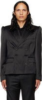 Thumbnail for your product : Dries Van Noten Black Double Breasted Blazer