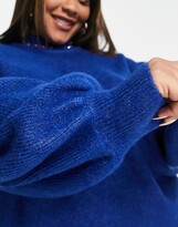 Thumbnail for your product : Vero Moda Curve puff sleeve sweater in bright blue