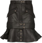 Thumbnail for your product : Faith Connexion Ruffled Leather Skirt