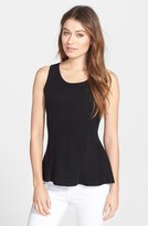 Thumbnail for your product : Eileen Fisher Scoop Neck Peplum Tank