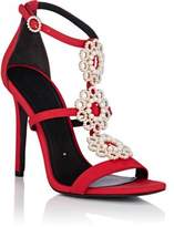 Thumbnail for your product : Stella Luna Women's Embellished Satin Sandals-Red