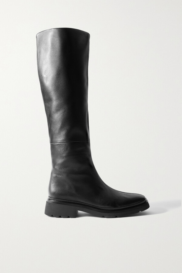 Vince Rune Slouch Leather Knee Boots Black ShopStyle