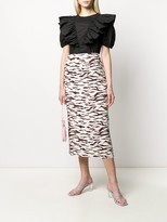 Thumbnail for your product : Pinko Ruffle-Trimmed Puff-Sleeved Blouse