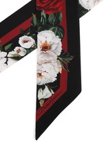 Thumbnail for your product : Dolce & Gabbana Floral-Print Silk Scarf