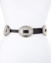 Thumbnail for your product : Rebecca Minkoff Flat Leather Belt w/ Conchos Harness Buckle