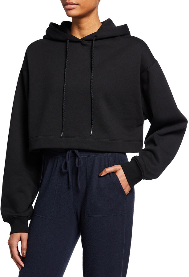Alo Yoga Bae Logo Cropped Hoodie ShopStyle