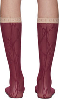 Thumbnail for your product : Gucci Red Lace GG Socks