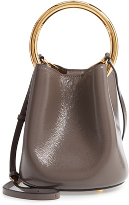 marni pannier leather bucket bag