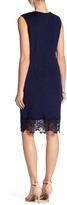 Thumbnail for your product : Donna Ricco Lace Trim Midi Dress