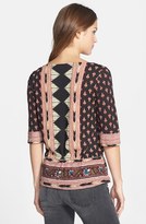 Thumbnail for your product : Lucky Brand 'Nyla' Cinched Waist Print Top