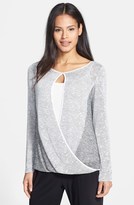 Thumbnail for your product : Komarov Keyhole Faux Wrap Sweater & Tank