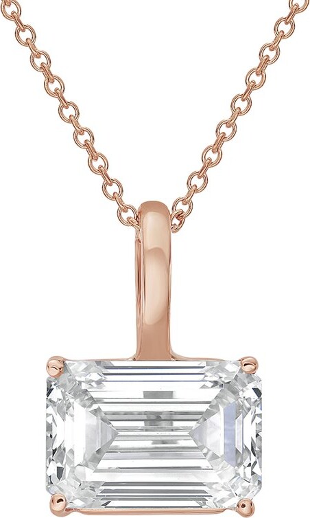 Diana M Lab Grown Diamonds Diana M. 14K Rose Gold 5.00 Ct. Tw. Lab-Grown Diamond Solitaire Pendant