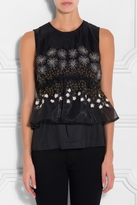 Thumbnail for your product : Suno Organza Floral Drawstring Top