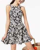 Thumbnail for your product : B. Darlin Juniors' Printed Fit & Flare Dress