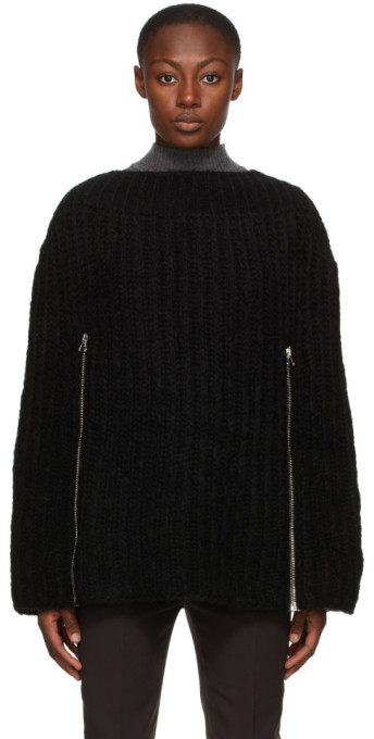 Raf Simons Black Alpaca Transformer Sweater - ShopStyle