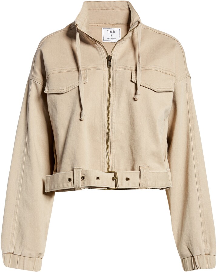 only cropped utility jacket