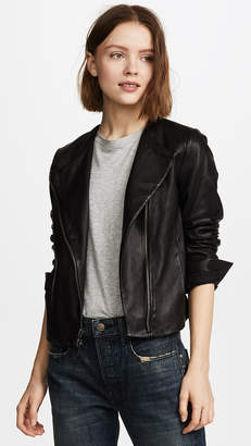 Vince Cross Front Leather Jacket