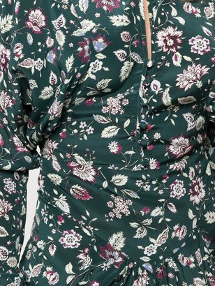 Isabel Marant Floral-Print Fitted Midi Dress