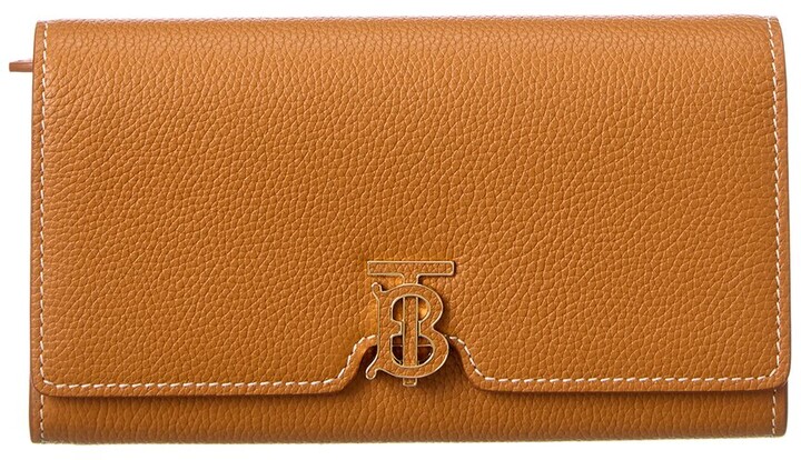 Burberry TB Monogram Trifold Leather Wallet