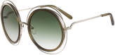 Thumbnail for your product : Chloé Carlina Trimmed Round Sunglasses