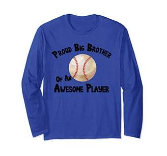Baseball Softball Proud Big Brother of an Awesome Player Long Sleeve T-Shirt