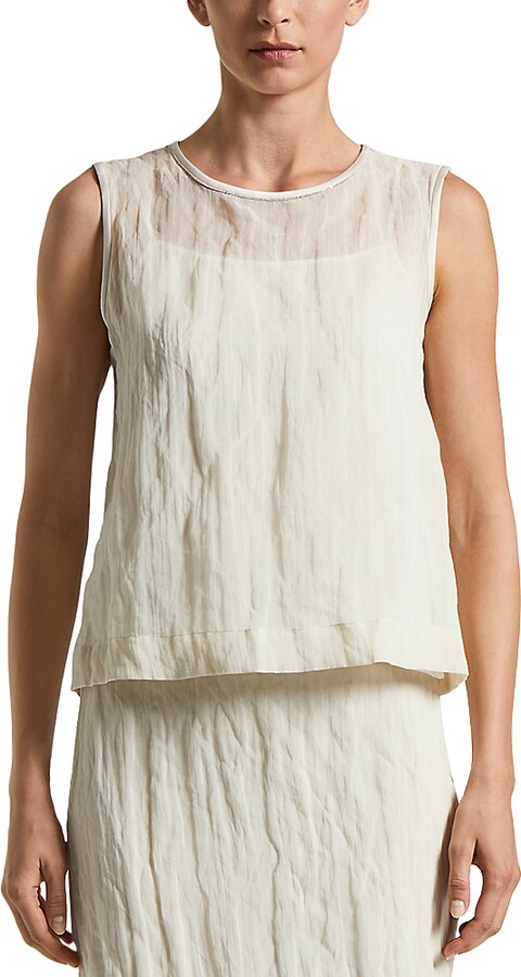 Peserico Sleeveless Crinkle Camisole