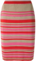 Thumbnail for your product : Eva Knitted striped pencil skirt