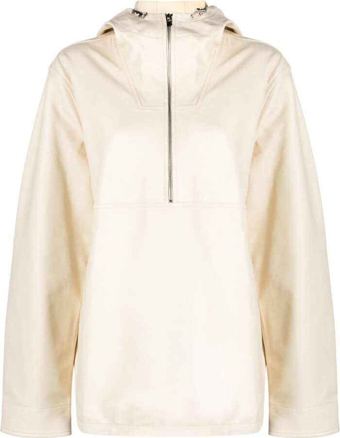 Totême Hooded Leather Jacket ShopStyle