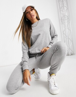 ASOS DESIGN tracksuit slim sweat / jogger in grey marl - ShopStyle  Activewear Trousers