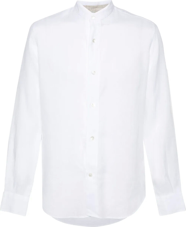 Eleventy Slub-Texture Linen Shirt