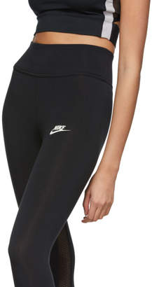 Nike Black Mesh Tight-Fit Leggings