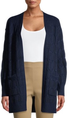 time and tru women's open front cardigan