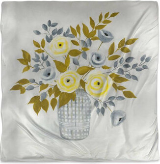 Begin Edition International Inc. Contemporary Gray Floral Botanical Duvet Cover - Home Decor