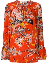 Thumbnail for your product : Dvf Diane Von Furstenberg Tie Neck Floral Printed Blouse